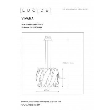 Схема с размерами Lucide 74400/40/17