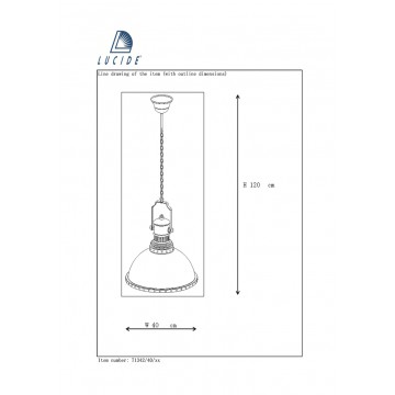 Подвесной светильник Lucide Dumont 71342/40/41, серый, металл - миниатюра 3