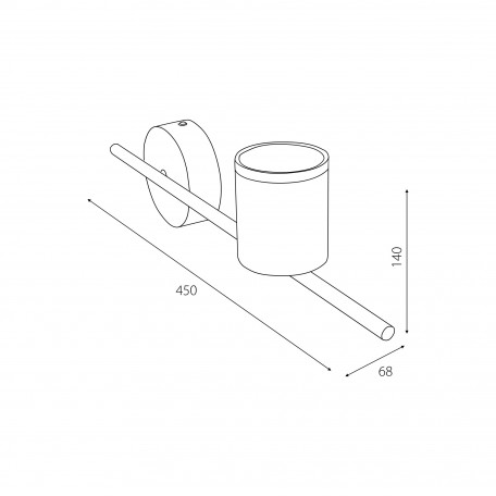 Схема с размерами Elektrostandard a047881