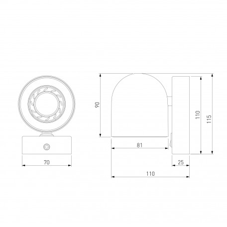 Схема с размерами Elektrostandard a047855