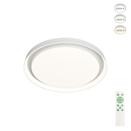 Потолочный светодиодный светильник Denkirs Cany DK6515-WH, LED 40W 3000-6500K 2000lm CRI>80 - миниатюра 2