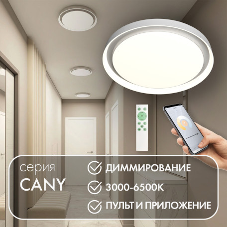 Потолочный светодиодный светильник Denkirs Cany DK6516-WH, LED 50W 3000-6500K 2500lm CRI>80 - миниатюра 2