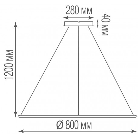 Схема с размерами Donolux S111024/1R 48W White In