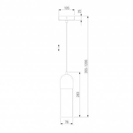 Схема с размерами Eurosvet 50180/1 янтарный