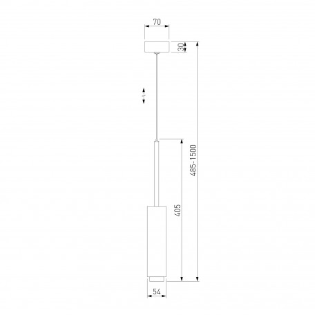 Схема с размерами Eurosvet 50203/1 LED матовое золото