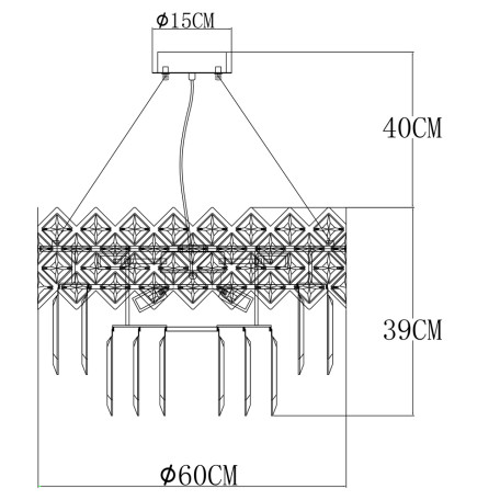 Схема с размерами Arte Lamp A1006SP-10CC