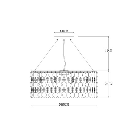 Схема с размерами Arte Lamp A4041SP-8CC