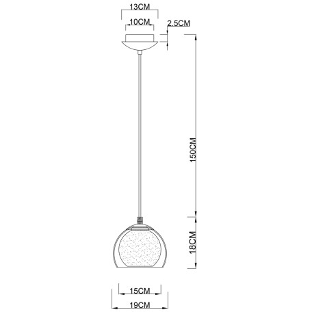 Схема с размерами Arte Lamp A7984SP-1PB