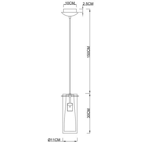 Схема с размерами Arte Lamp A8983SP-1PB