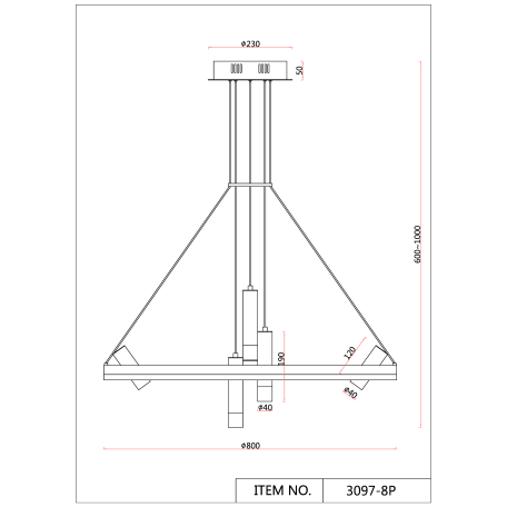 Схема с размерами F-Promo 3097-8P