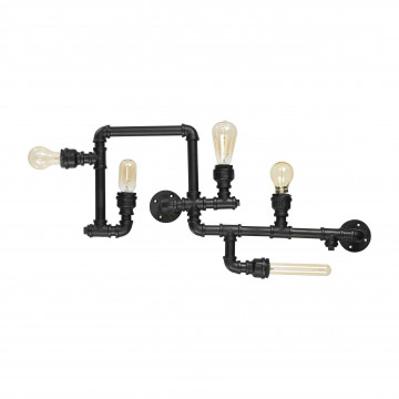 Настенно-потолочный светильник Ideal Lux PLUMBER PL5 NERO 136707, 5xE27x42W