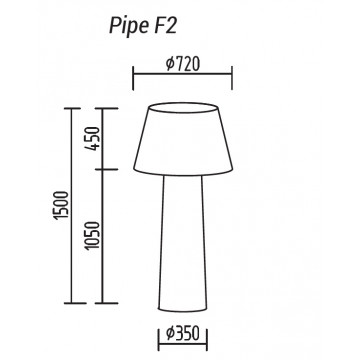 Схема с размерами Topdecor Pipe F2