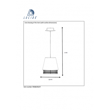 Схема с размерами Lucide 78368/30/37