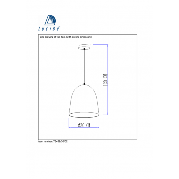 Схема с размерами Lucide 76459/30/02