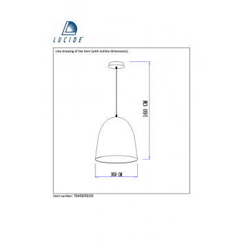 Схема с размерами Lucide 76459/50/02