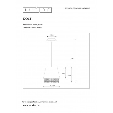 Схема с размерами Lucide 78368/30/30