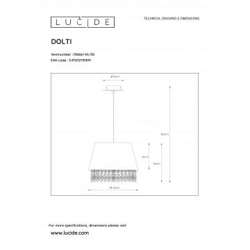 Схема с размерами Lucide 78368/45/30