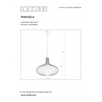 Схема с размерами Lucide 78374/65/17