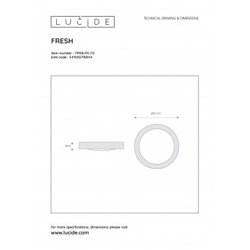 Схема с размерами Lucide 79158/01/12