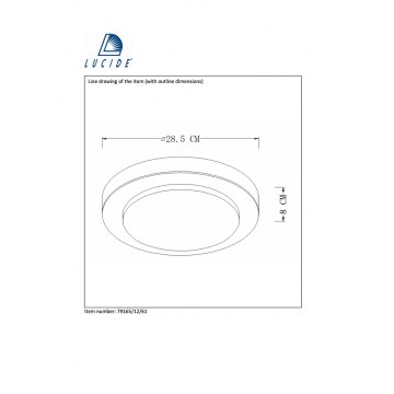 Схема с размерами Lucide 79165/12/61