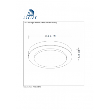 Схема с размерами Lucide 79165/18/61