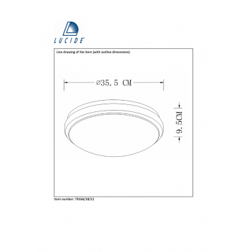 Схема с размерами Lucide 79166/18/12