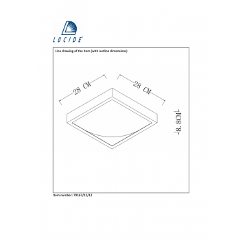 Схема с размерами Lucide 79167/12/12