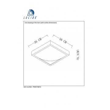 Схема с размерами Lucide 79167/18/12