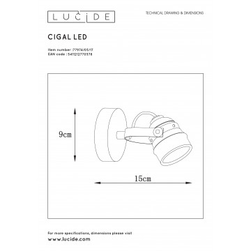 Схема с размерами Lucide 77974/05/17