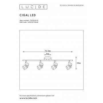 Схема с размерами Lucide 77974/20/21