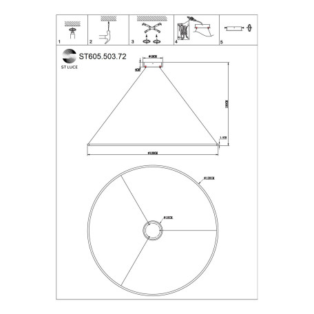 Схема с размерами ST Luce ST605.503.72