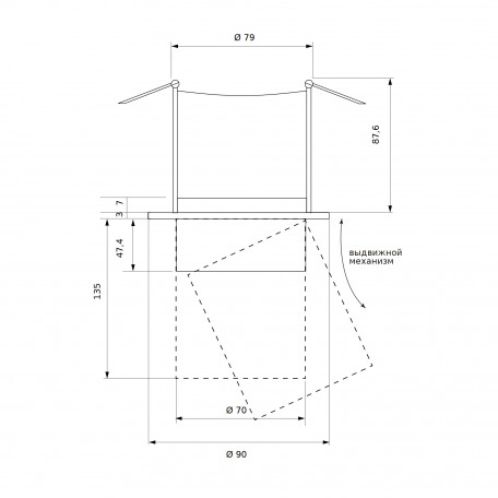 Схема с размерами Elektrostandard a052448