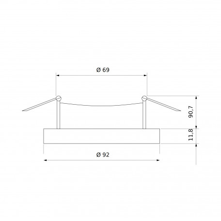 Схема с размерами Elektrostandard a052459