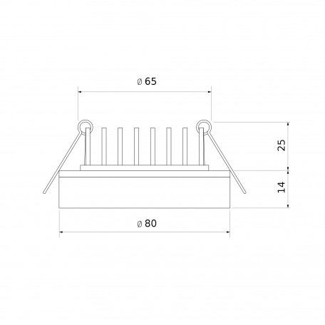 Схема с размерами Elektrostandard a049519