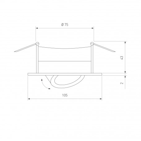 Схема с размерами Elektrostandard a044629