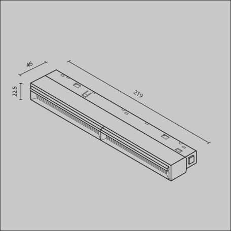 Схема с размерами Maytoni TR106-2-12W3K-B