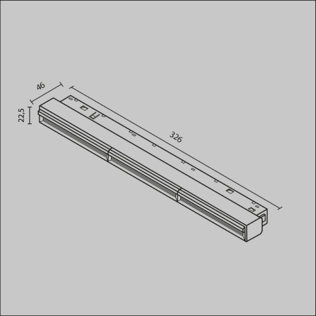 Схема с размерами Maytoni TR106-4-18W-DS-B