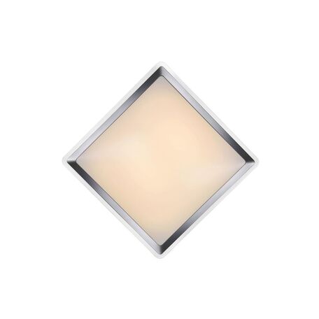 Потолочный светодиодный светильник Lucide Gently 79172/24/12, LED 24W, 3000K (теплый), белый, матовый хром, металл, пластик