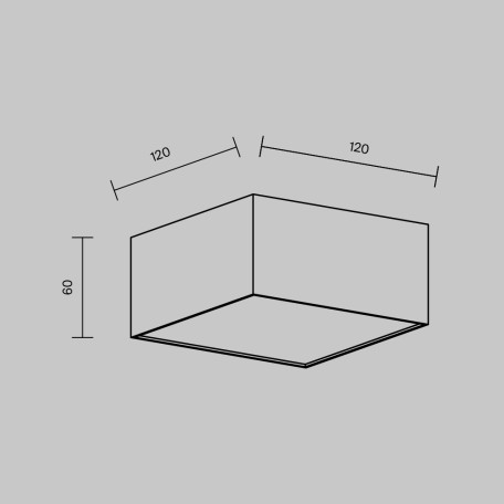 Схема с размерами Maytoni C032CL-12W4K-SQ-B