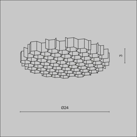 Схема с размерами Maytoni HoneyComb-D24