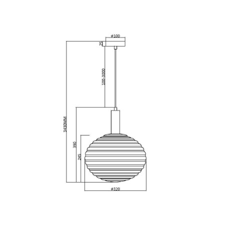 Схема с размерами Maytoni MOD268PL-01G