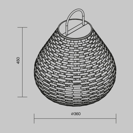 Схема с размерами Maytoni OSL599FL-L5B3K