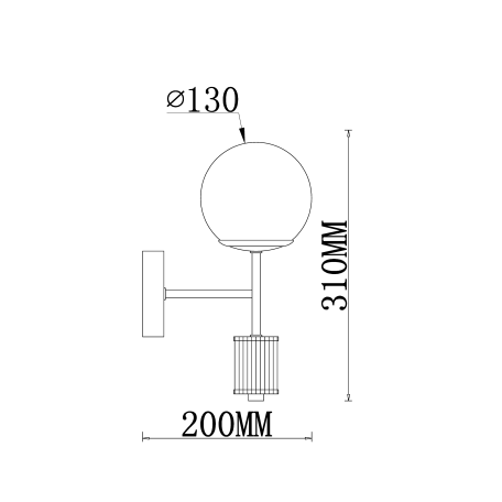 Схема с размерами Freya FR5185WL-01BS