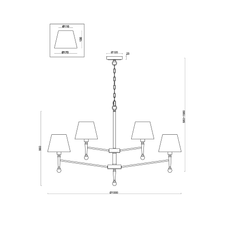 Схема с размерами Freya FR5190PL-12BS1