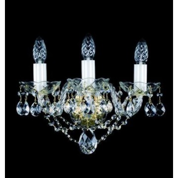 Бра Artglass MARION III., 3xE14x40W, золото с прозрачным, золото с белым, прозрачный с золотом, прозрачный, стекло