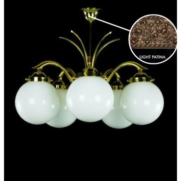 Потолочная люстра Artglass MICHAELA LIGHT PATINA, 5xE14x60W