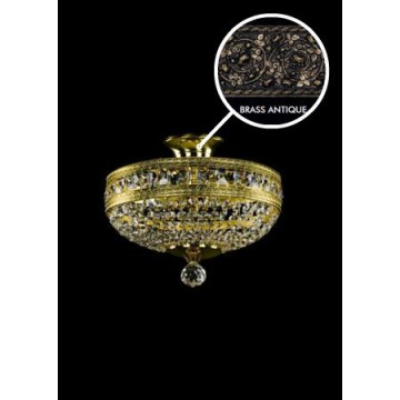 Потолочная люстра Artglass MILADA DIA 300 BRASS ANTIQUE CE, 3xE14x40W