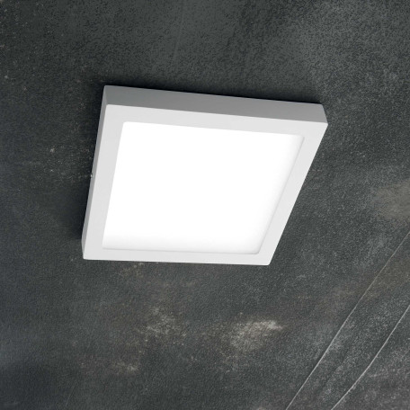 Потолочный светодиодный светильник Ideal Lux UNIVERSAL PL D30 SQUARE 138657, LED 24W 3000K 1400lm CRI≥80, пластик - миниатюра 2