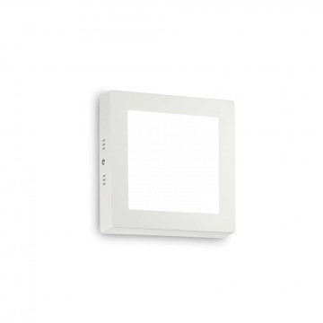 Потолочный светодиодный светильник Ideal Lux UNIVERSAL PL D17 SQUARE 138633, LED 12W 3000K 700lm CRI≥80, пластик