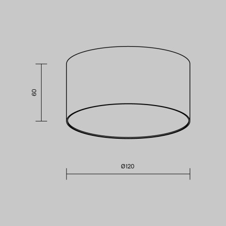 Схема с размерами Maytoni C032CL-12W3K-RD-MG